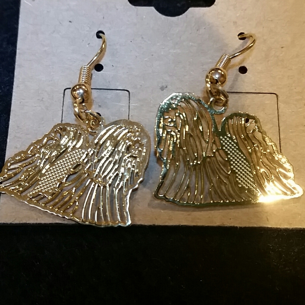 Gold tone earrings